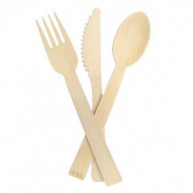 Set di posate in bambù di 10 Set di posate in bambù di 10