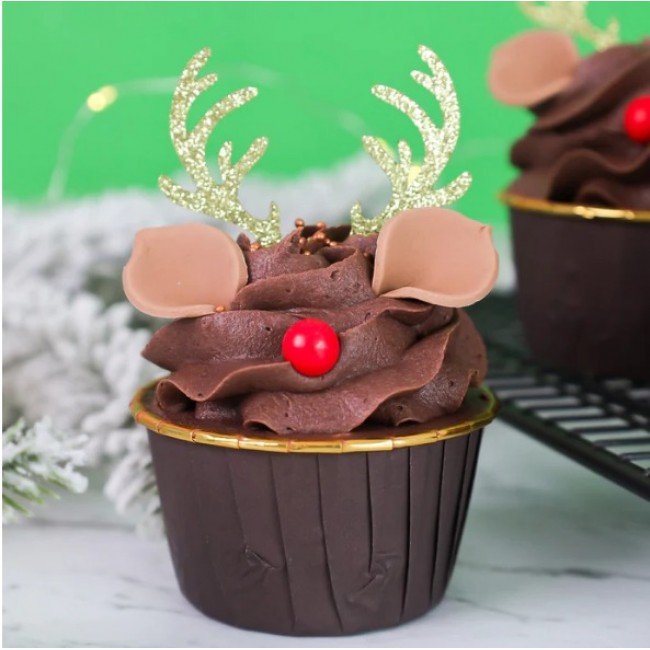 Topper per carte corna di renna - Oro