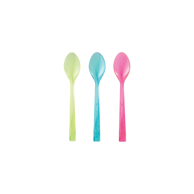Cucchiaino in plastica per granita e gelato colori assortiti confezione 1 kg