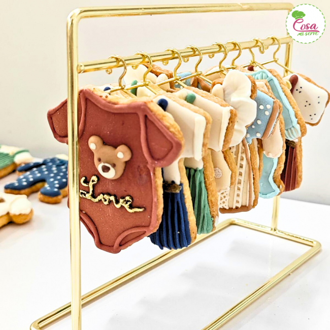 Stand Oro porta biscotti con gruccia